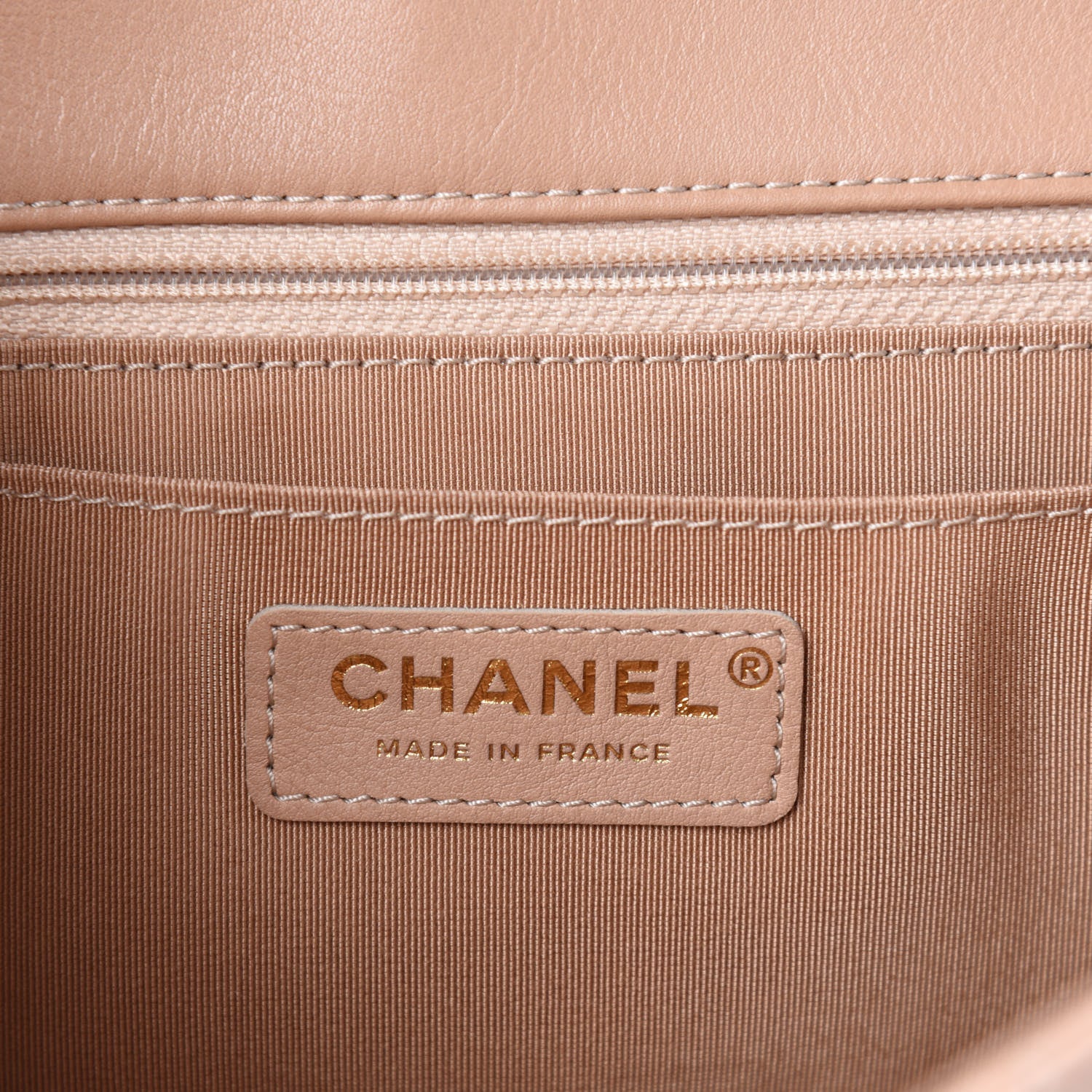 Chanel Calfskin Quilted Medium Daily Chevron Flap Beige 8 of 10