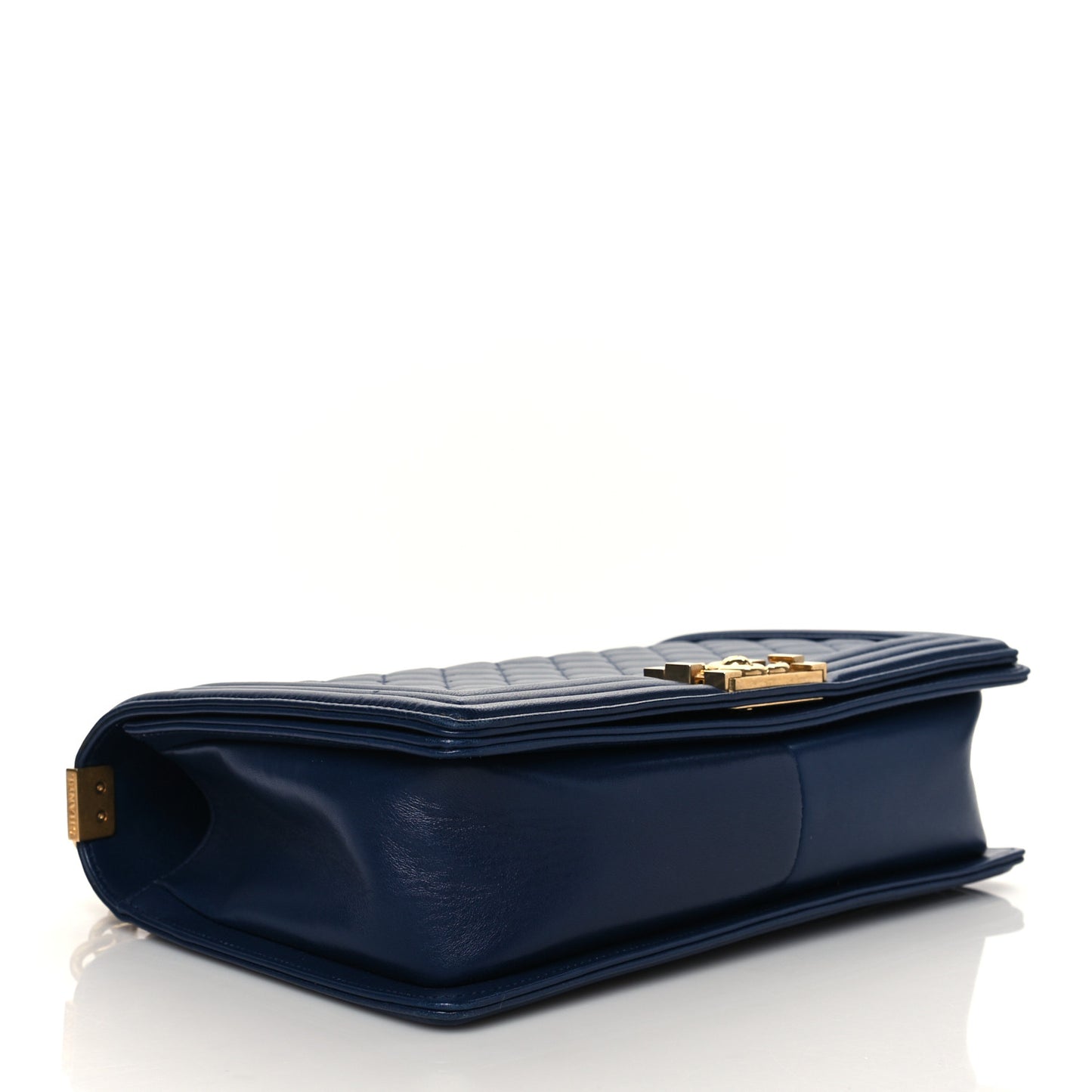 Lambskin Quilted New Medium Boy Flap Navy