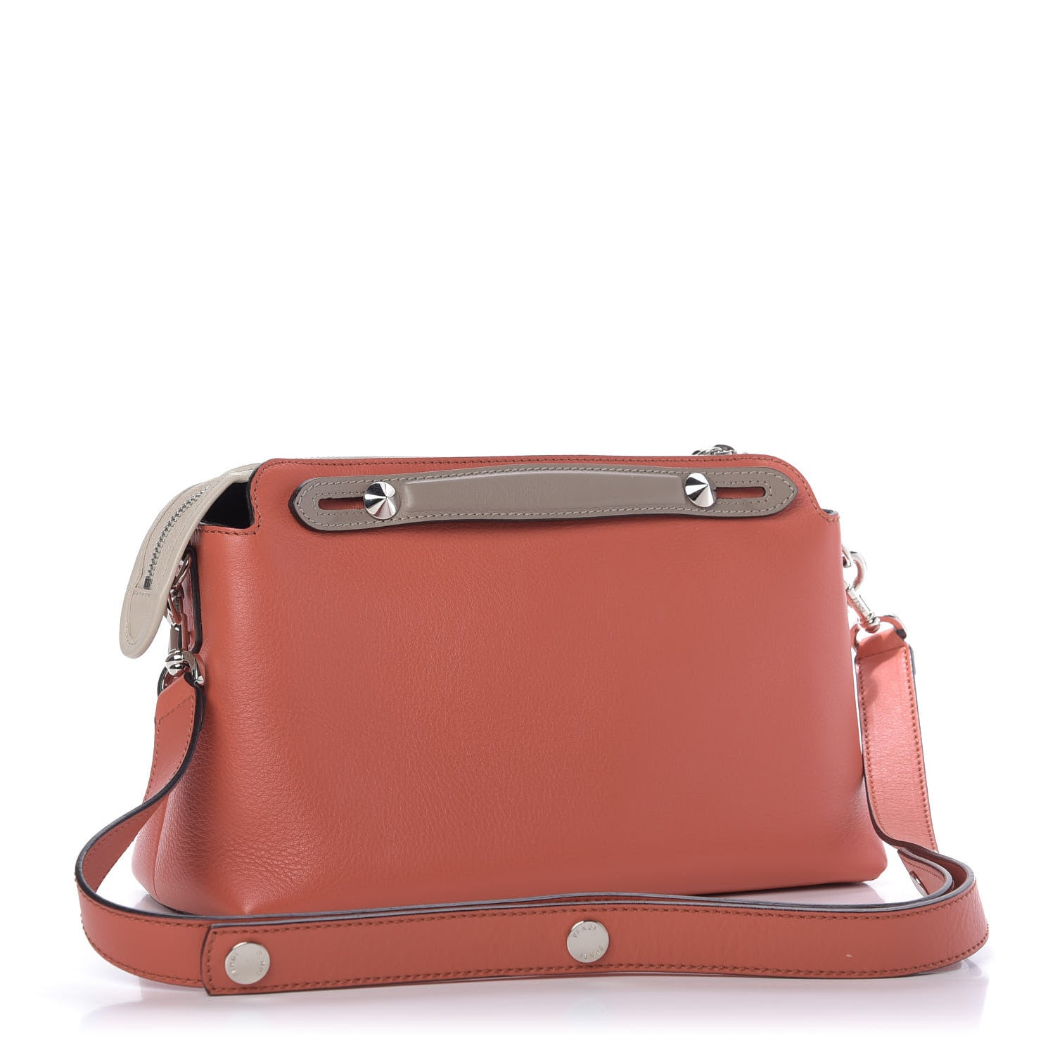 Fendi Vitello Dolce 4 Color Medium By The Way Boston Bag Pimento Black Multicolor 3 of 9