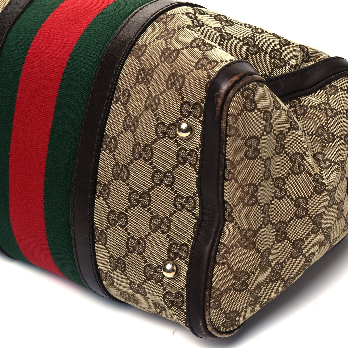 Monogram Vintage Web Medium Boston Dark Brown