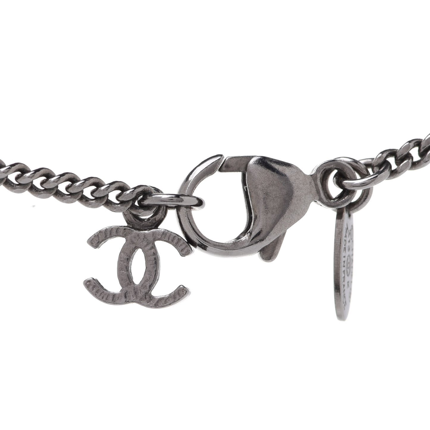 Crystal CC Necklace Silver