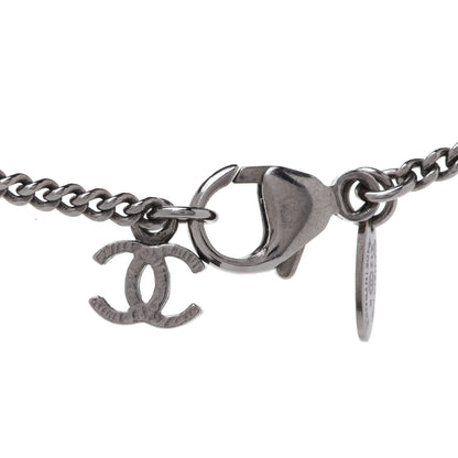 Chanel Crystal CC Necklace Silver 6 of 7