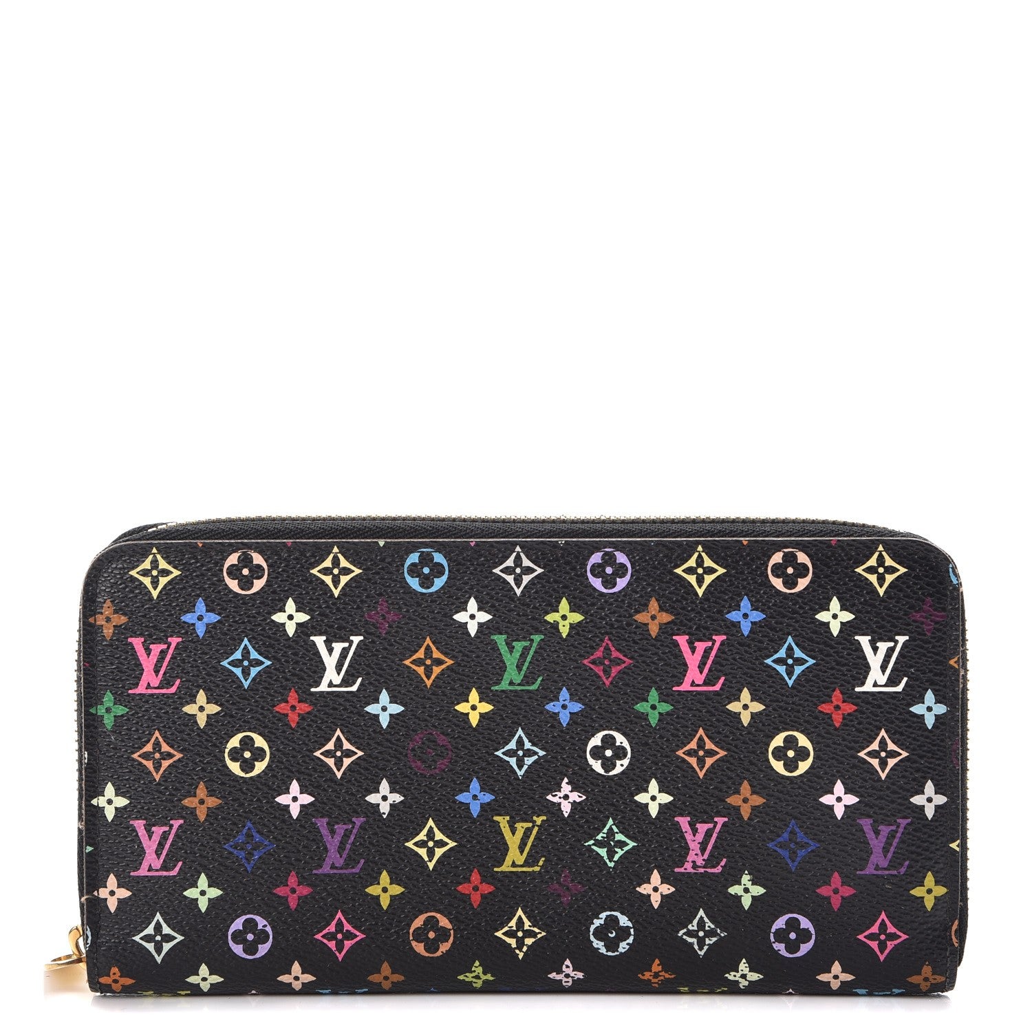 Louis Vuitton Monogram Multicolor Zippy Wallet Black Grenade 1 of 12