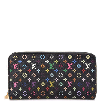 Louis Vuitton Monogram Multicolor Zippy Wallet Black Grenade 1 of 12