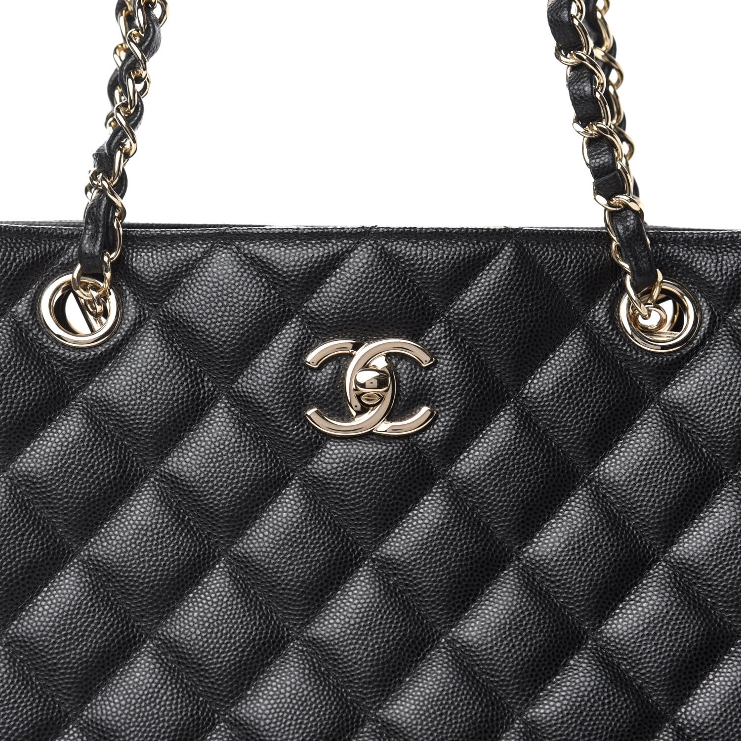 Chanel Caviar Quilted Large Classic Shopping Tote Black 10 of 10