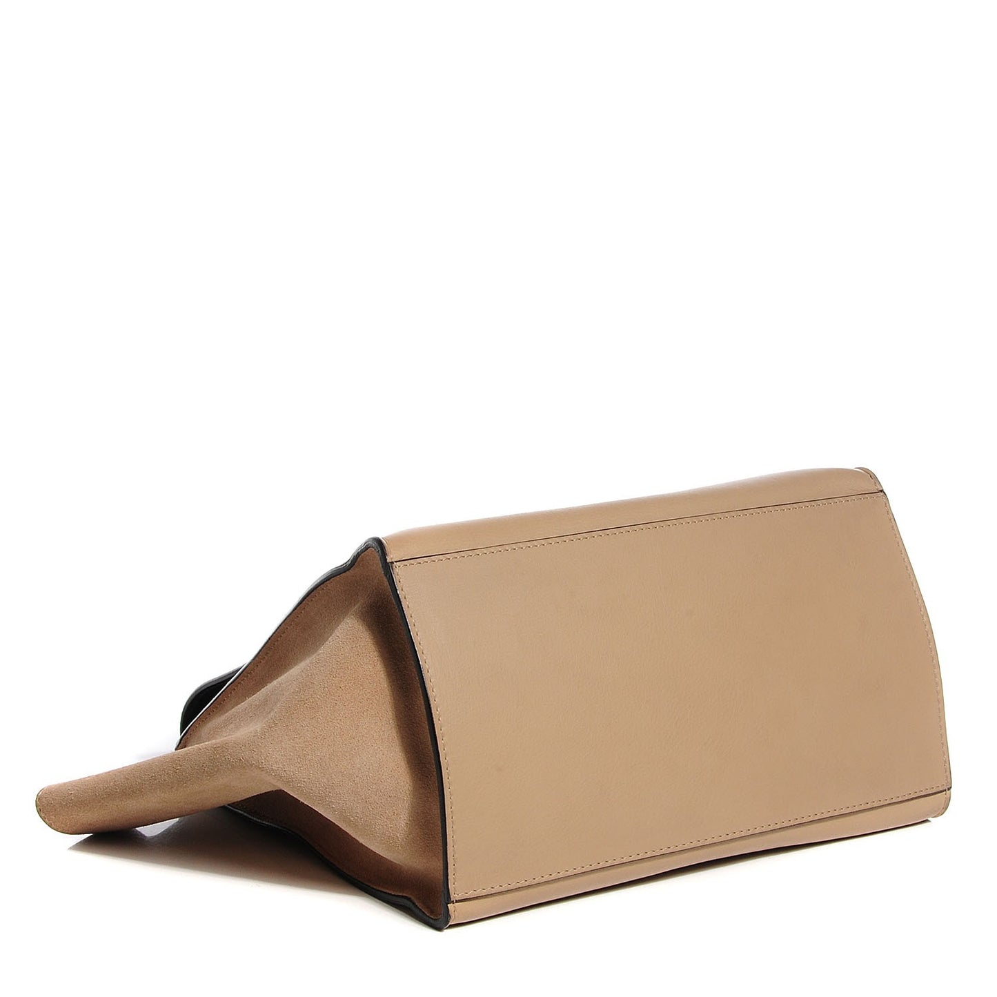 Smooth Calfskin Suede Medium Trapeze Sahara