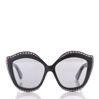 Gucci Crystal Cat Eye GG0118S Sunglasses Black 2 of 8