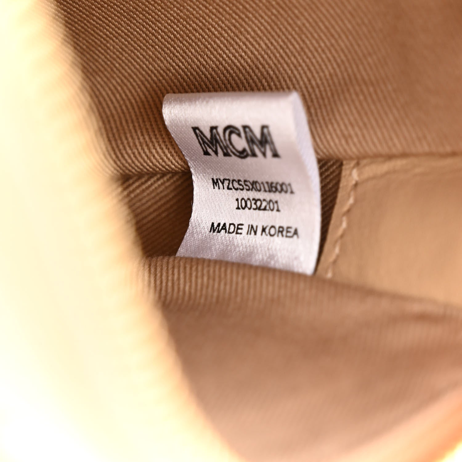 MCM Calfskin Color Splash Mini Pouch on Chain Croissant 6 of 9