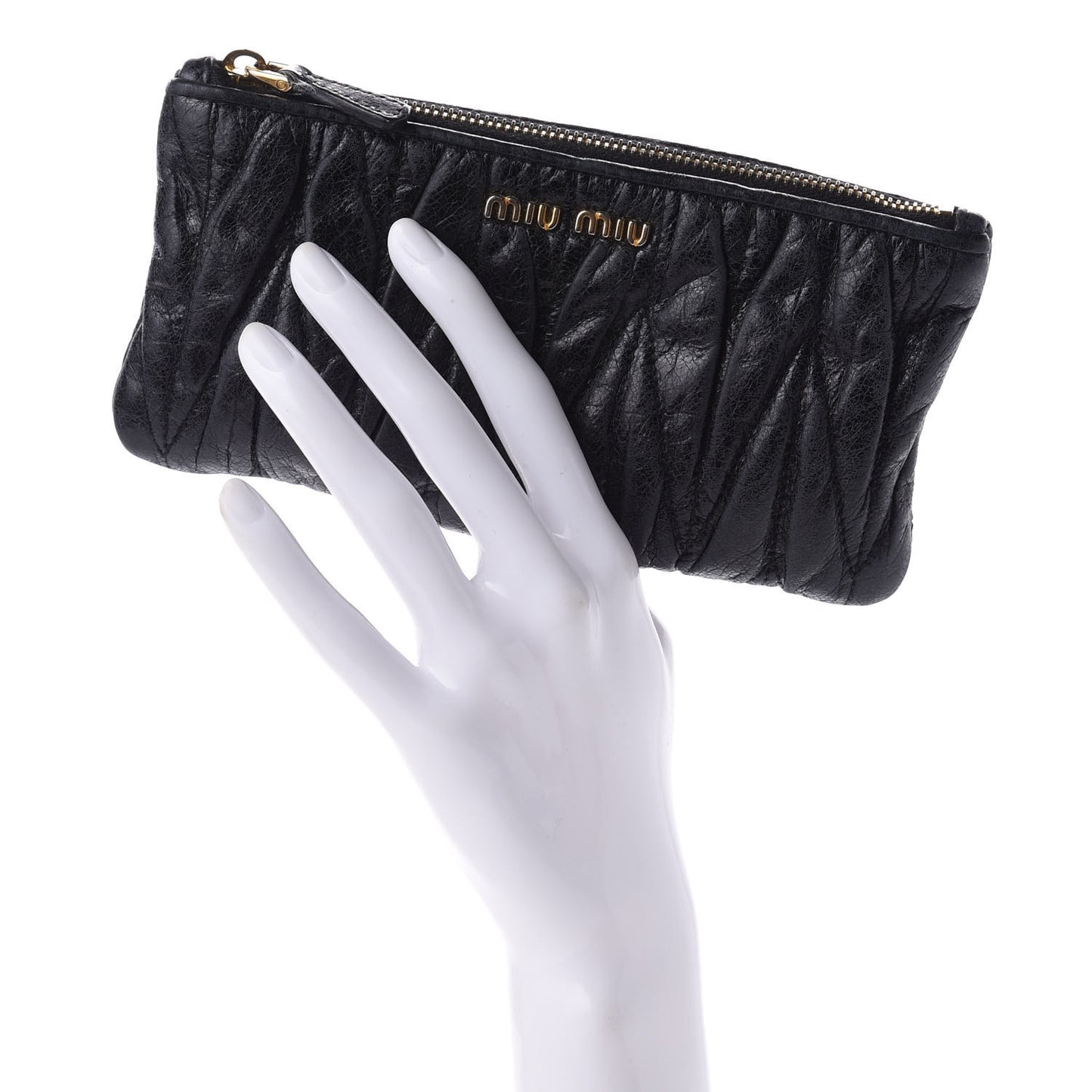 Nappa Matelasse Lux Pouch Black