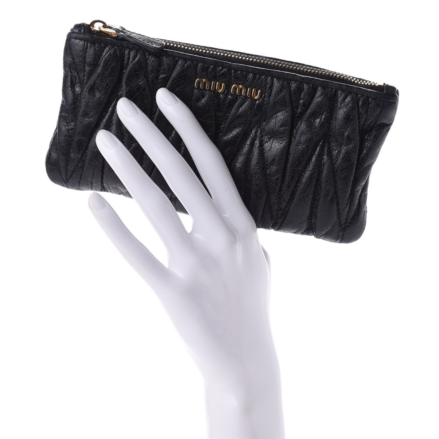 Miu Miu Nappa Matelasse Lux Pouch Black 2 of 11