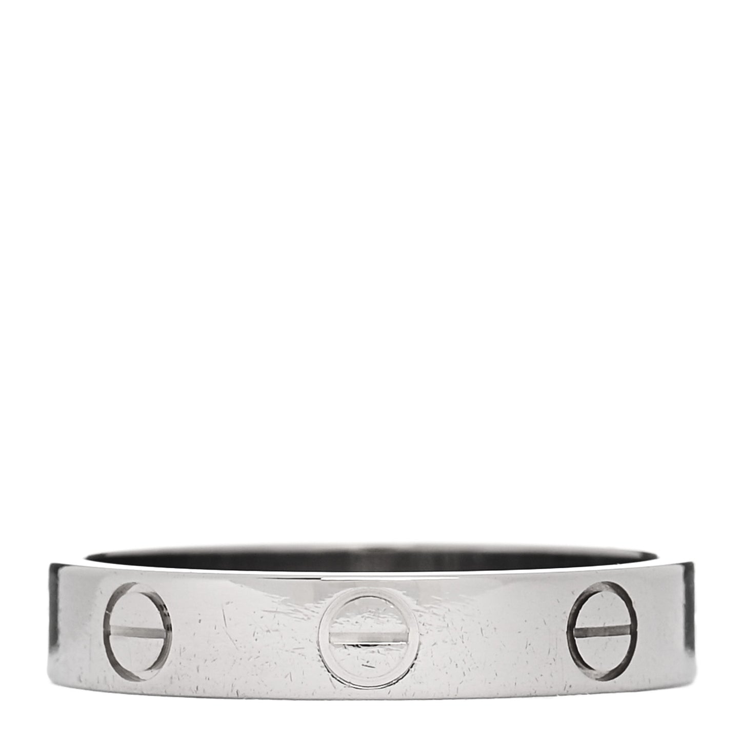 18K White Gold 3.5mm LOVE Wedding Band Ring 53 6.5