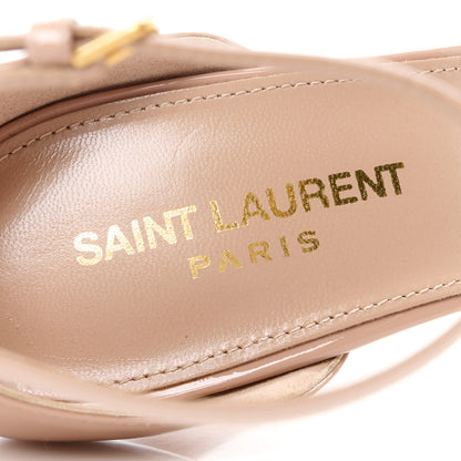 Saint Laurent Patent Calfskin Amber 105 Ankle Strap Sandals 39 Nude 7 of 8