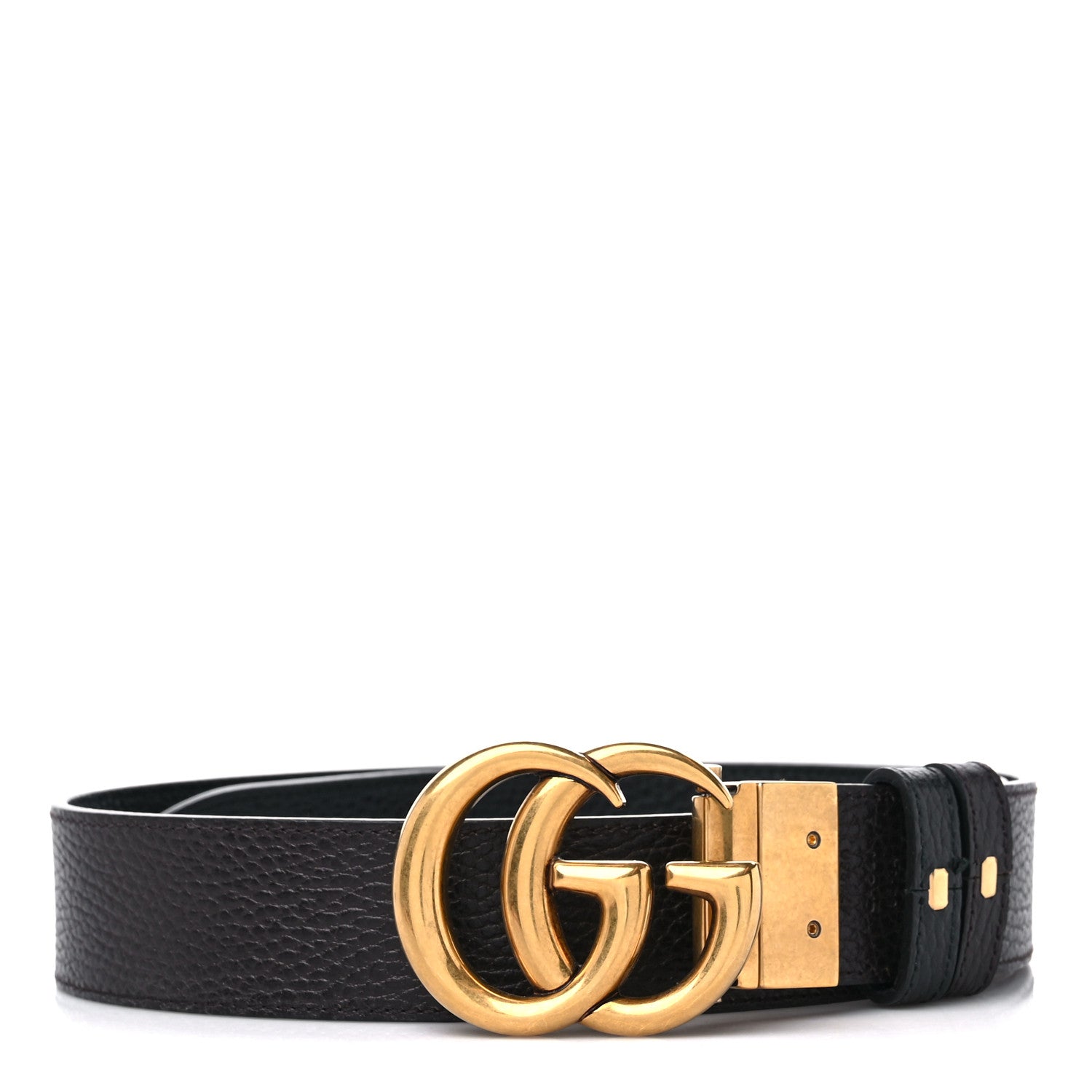 Gucci Calfskin Double G Reversible 37mm Belt 85 34 Black Cocoa 1 of 5