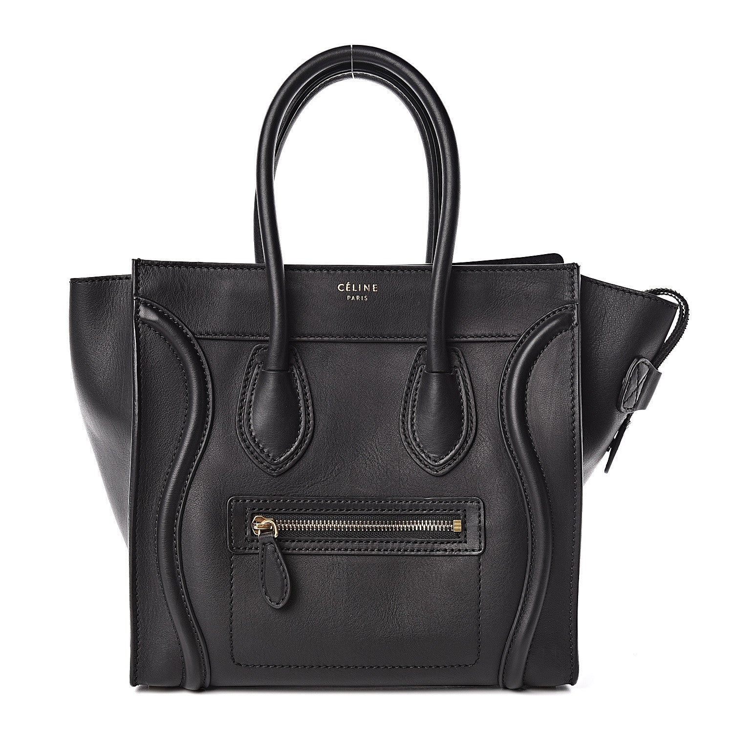 Celine Smooth Calfskin Micro Luggage Black 1 of 10