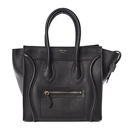 Celine Smooth Calfskin Micro Luggage Black 1 of 10