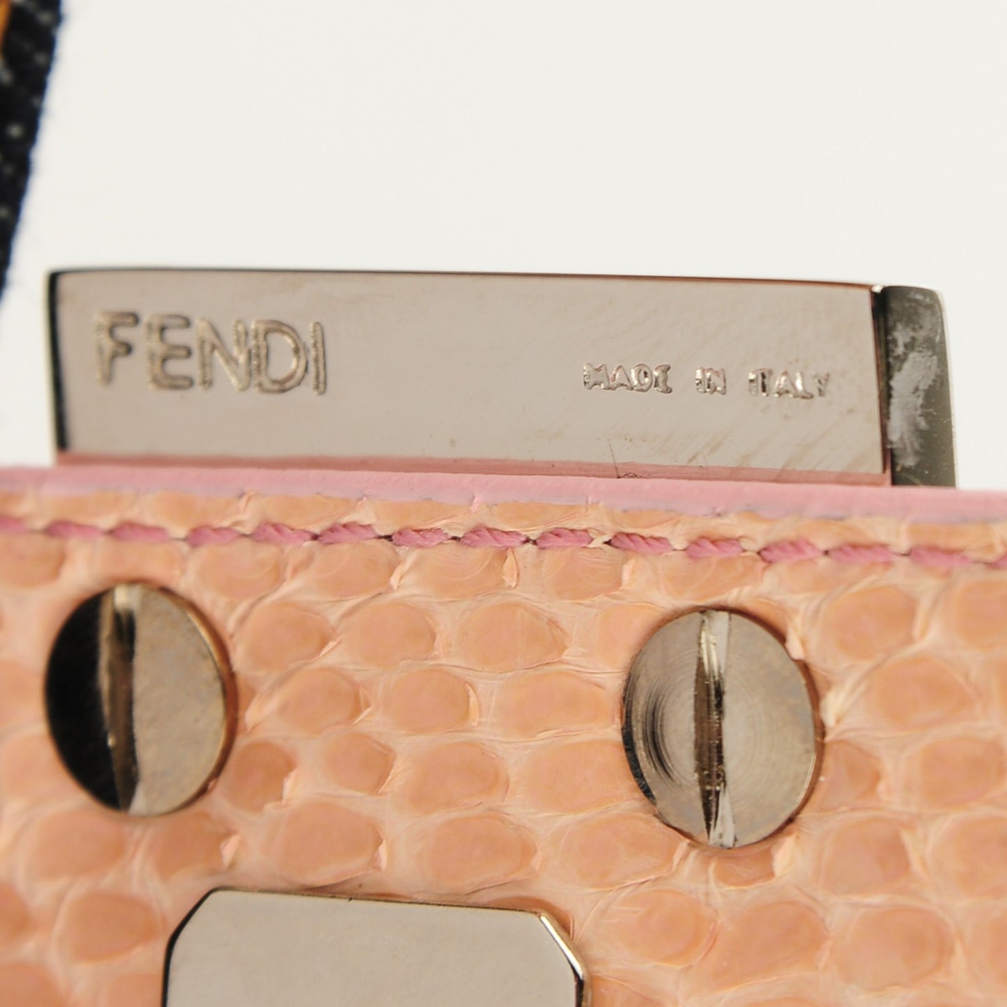 Denim Snakeskin Beaded Baguette Multicolor