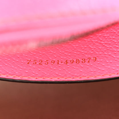 Gucci GG Supreme Monogram Textured Dollar Calfskin Web Ophidia Small Crossbody Bag Beige Ebony Fuchsia 7 of 11
