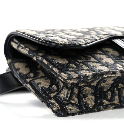 Christian Dior Oblique Saddle Belt Bag Blue 9 of 14