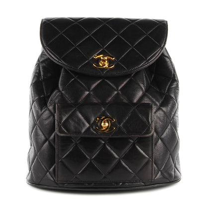 Chanel Lambskin Quilted Backpack Black 1 of 9