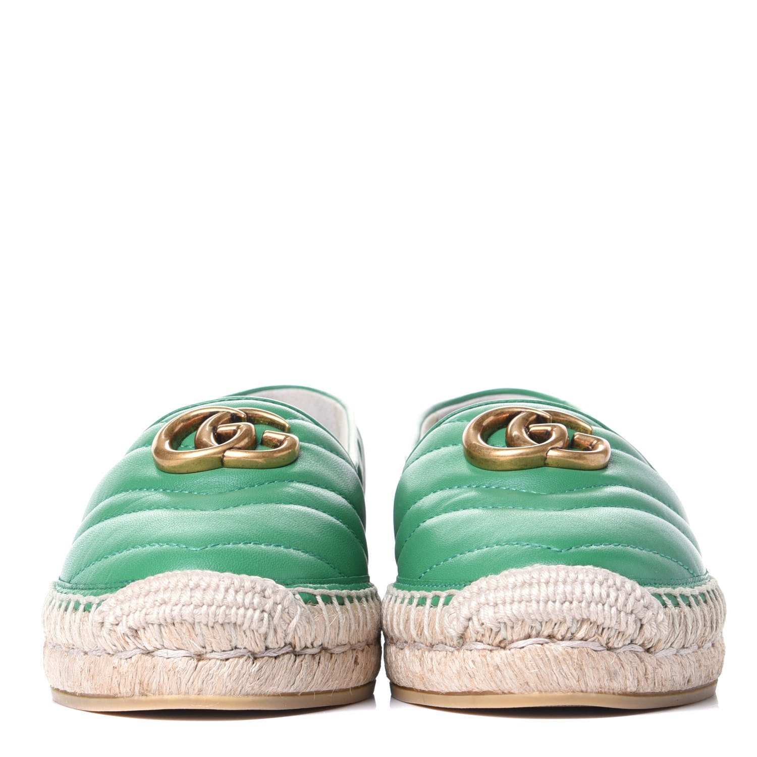Gucci Nappa Matelasse GG Marmont Espadrilles 36 New Shamarock 2 of 11