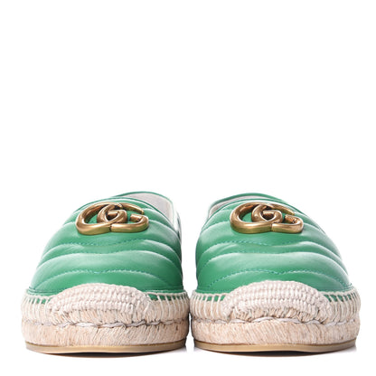 Gucci Nappa Matelasse GG Marmont Espadrilles 36 New Shamarock 2 of 11