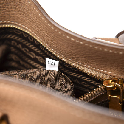 Prada Vitello Daino Tote Sesamo 8 of 10