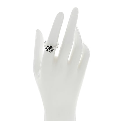 David Yurman Sterling Silver Diamond Black Onyx 10mm Cable Wrap Ring 53 6.25 2 of 4