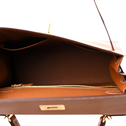 Hermes Epsom Kelly Sellier 32 Gold 5 of 10