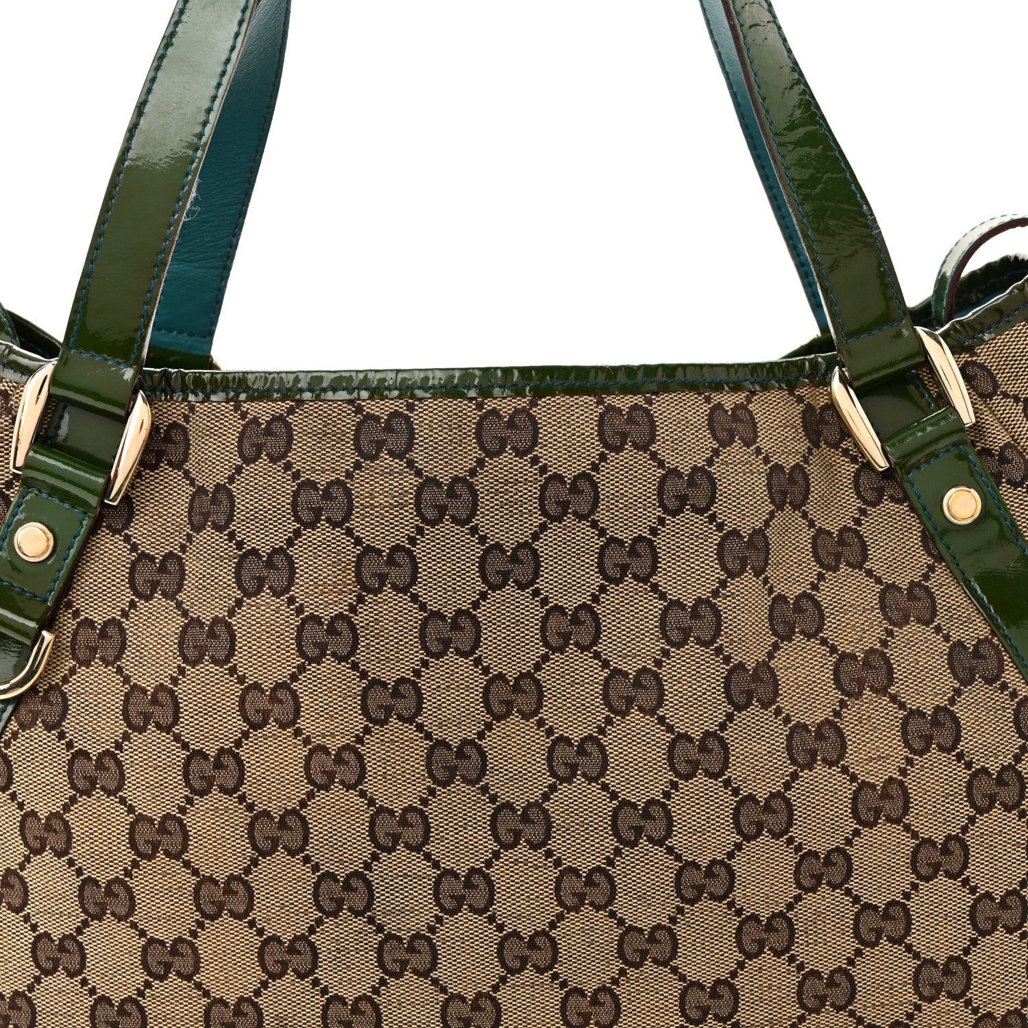 Gucci Monogram Patent Medium Abbey Shoulder Bag Blue 8 of 13