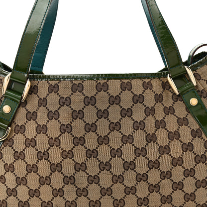 Gucci Monogram Patent Medium Abbey Shoulder Bag Blue 8 of 13