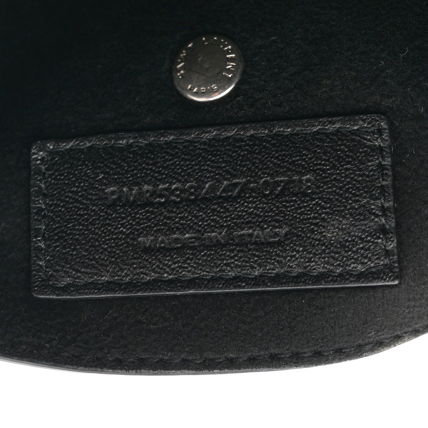 Lambskin Teddy Drawstring Bag Black