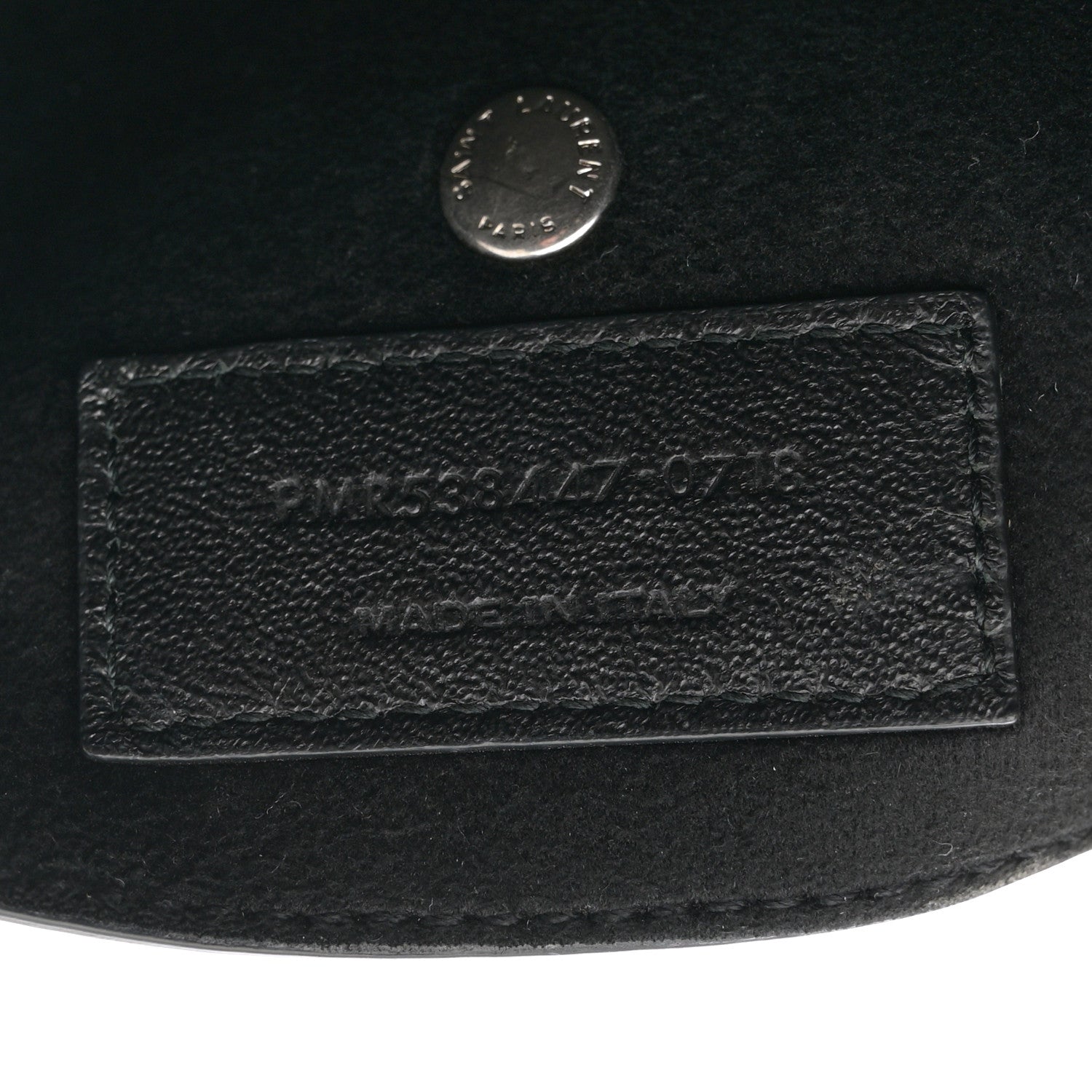 Saint Laurent Lambskin Teddy Drawstring Bag Black 8 of 12