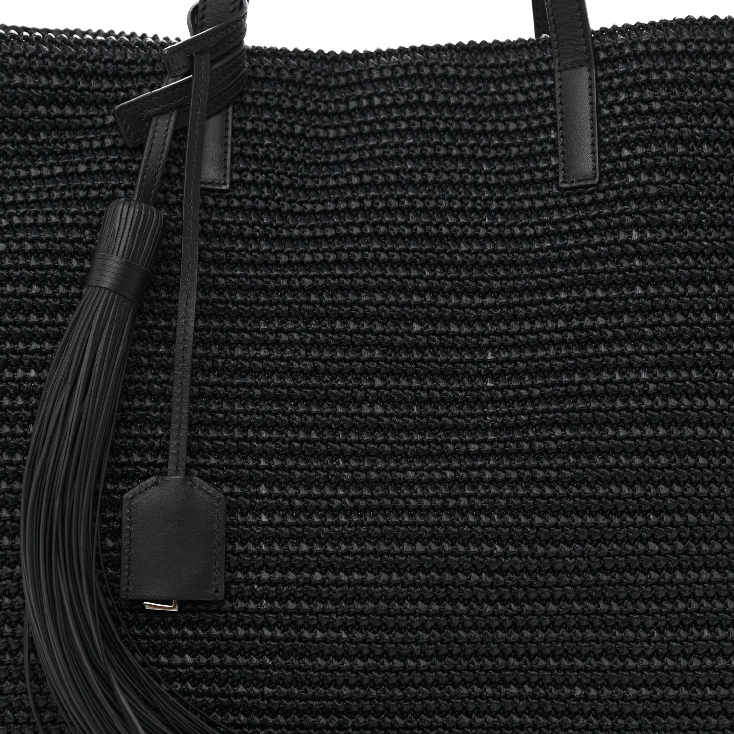 Saint Laurent Raffia Tote Black 9 of 12
