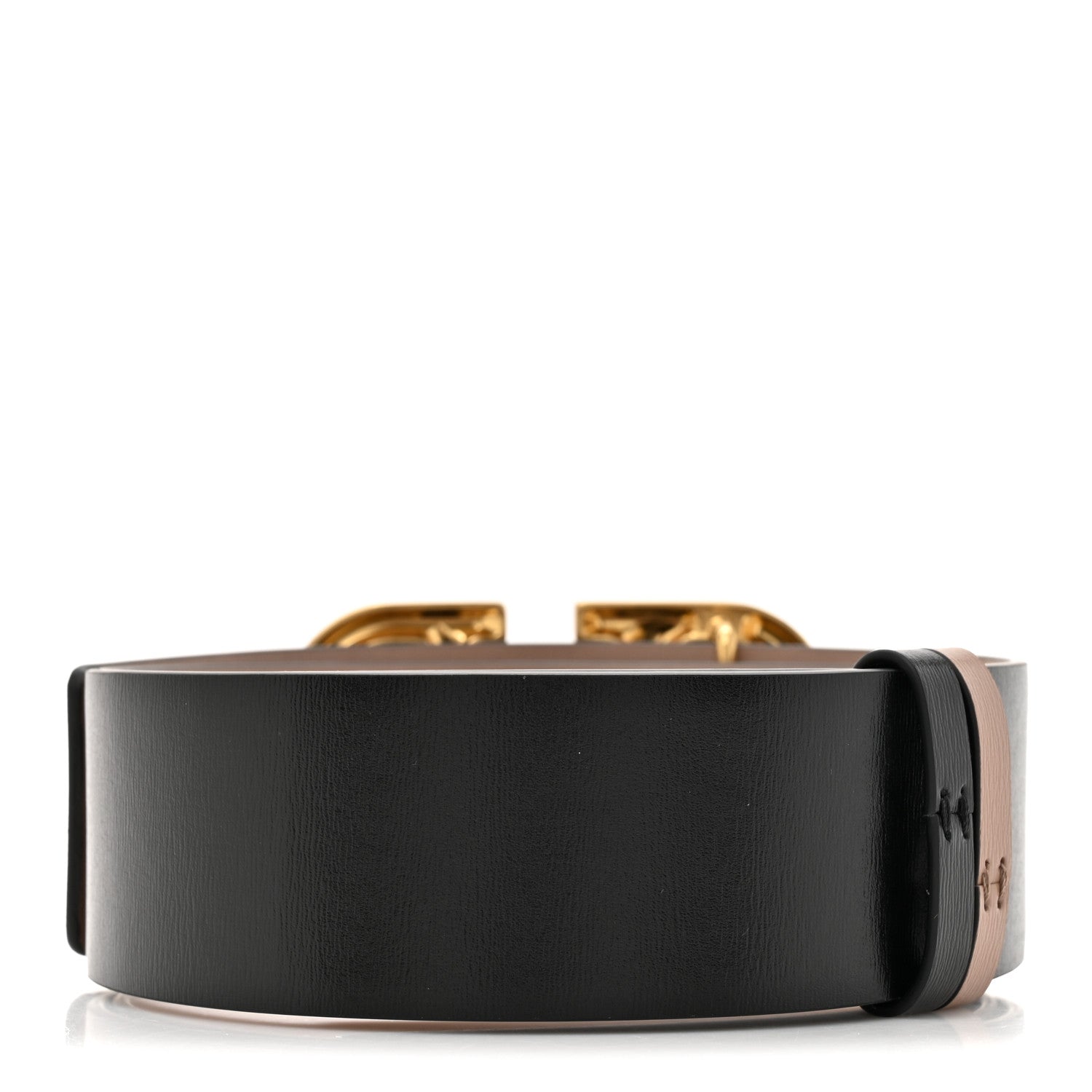 Valentino Garavani Glossy Calfskin VLogo Reversible 40mm Belt 85 34 mokey Beige Black 4 of 7