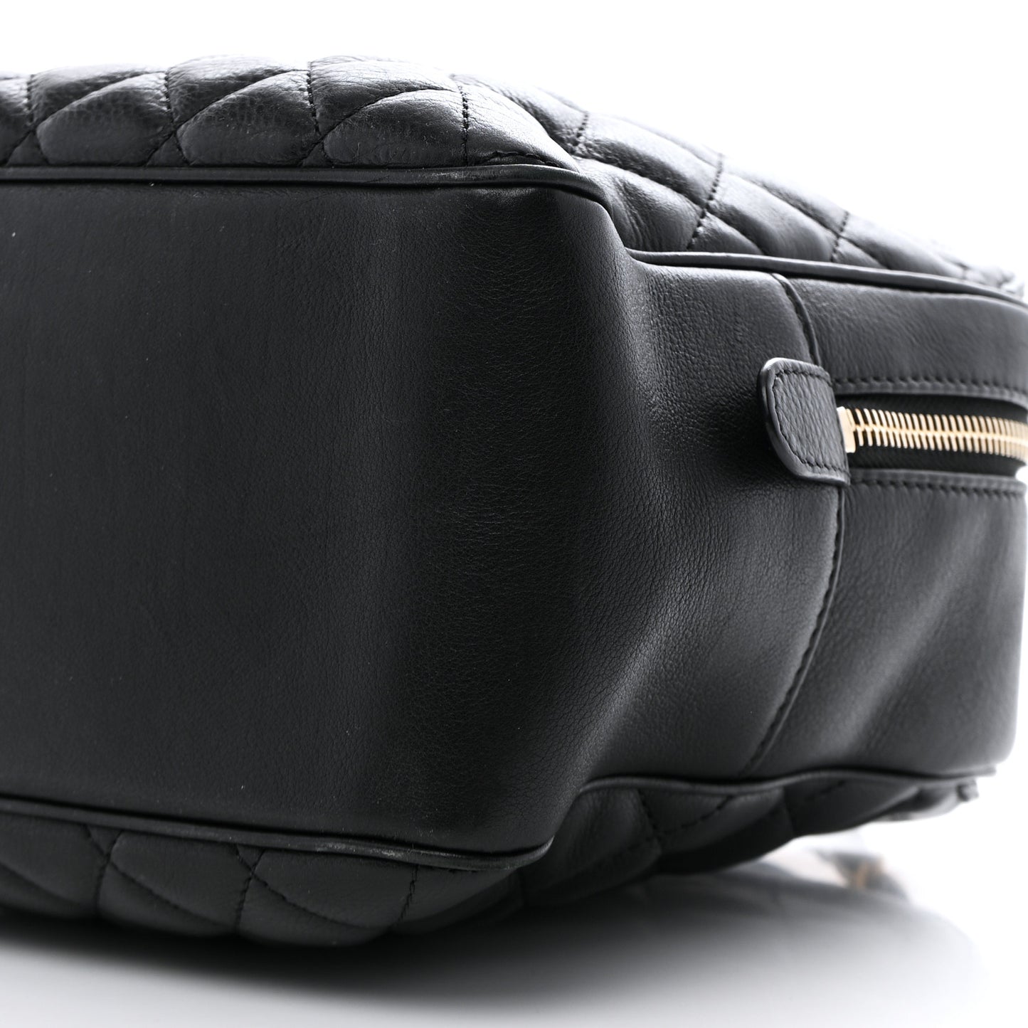 Calfskin Quilted CC Medium Vanity Case Black