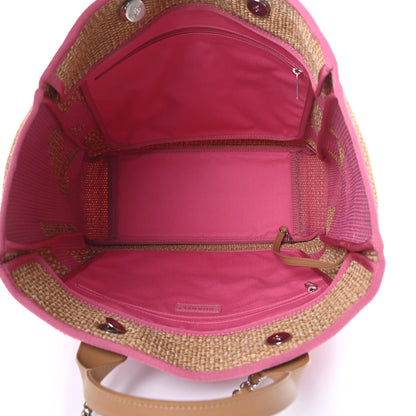 Chanel Mixed Fibers Large Shopping Bag Pink Beige 5 of 10