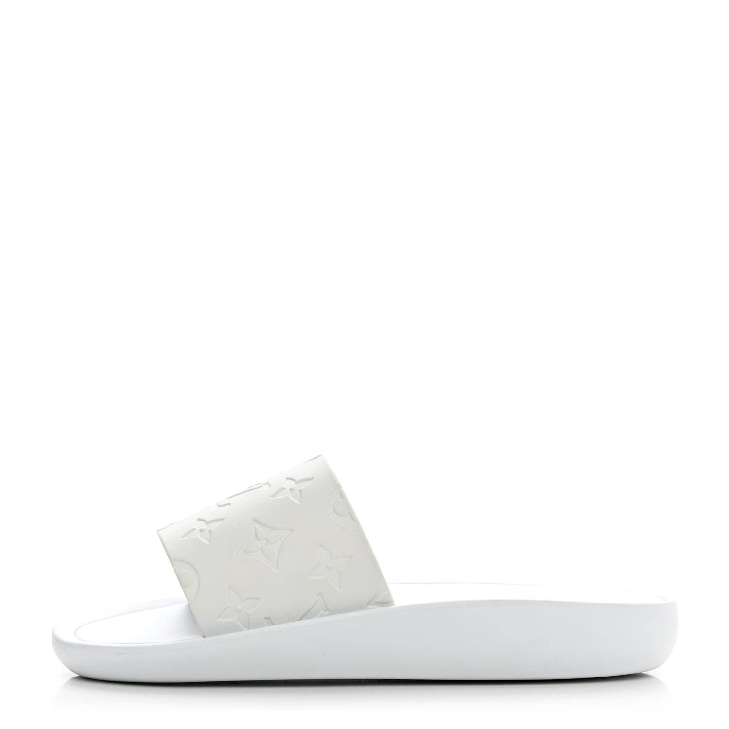 Louis Vuitton Rubber Monogram Embossed Sunbath Flat Mule 39 White 1 of 12