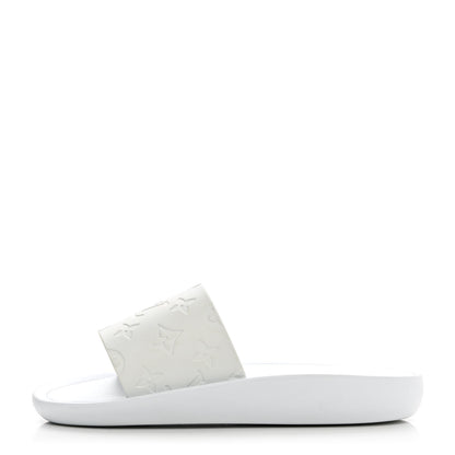 Louis Vuitton Rubber Monogram Embossed Sunbath Flat Mule 39 White 1 of 12