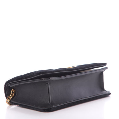 Gucci Velvet Matelasse GG Marmont Mini Bag Black 4 of 10