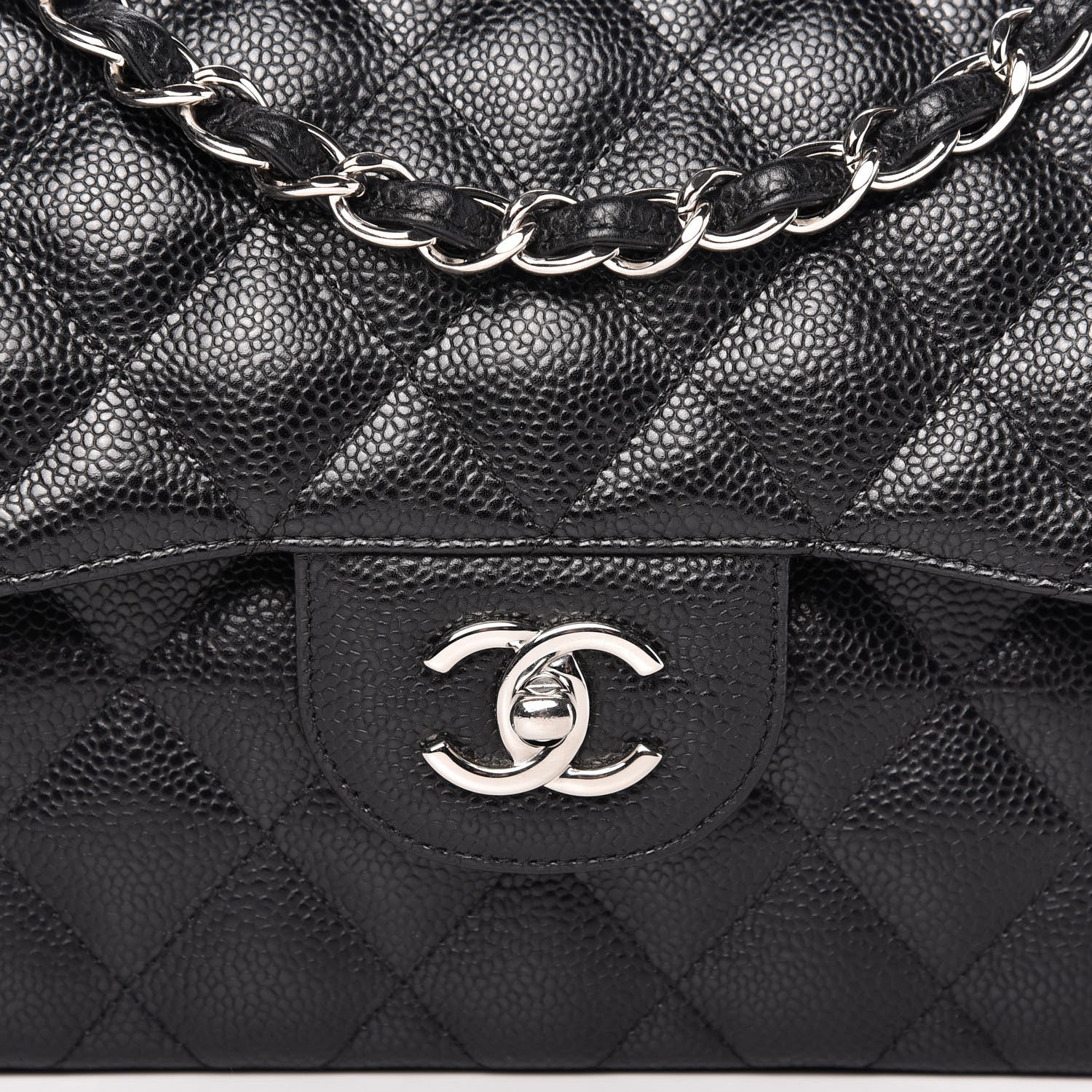 Chanel Caviar Quilted Jumbo Double Flap Black 11 of 11