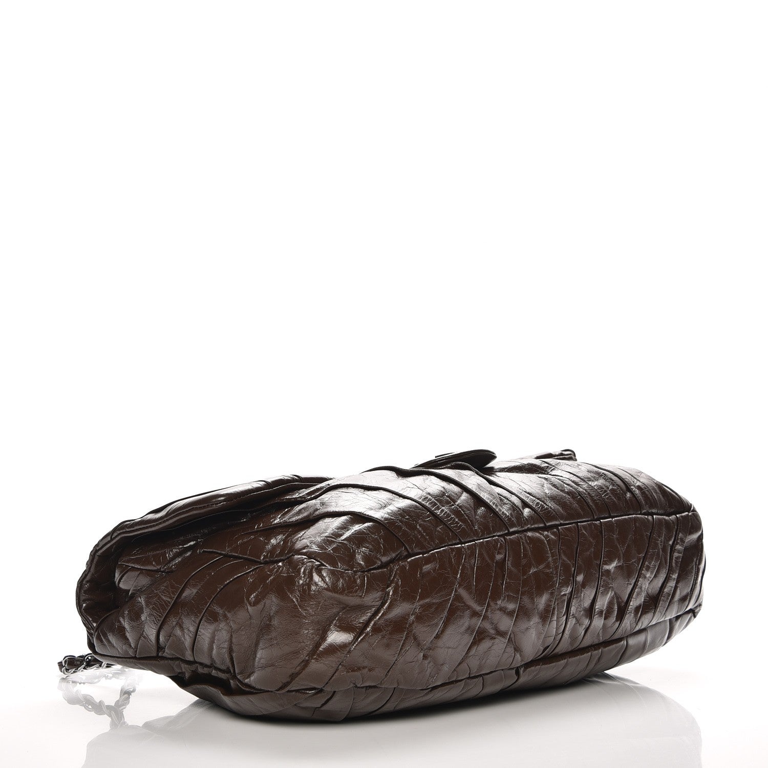 Chanel Glazed Calfskin Twisted Maxi Flap Brown 4 of 7