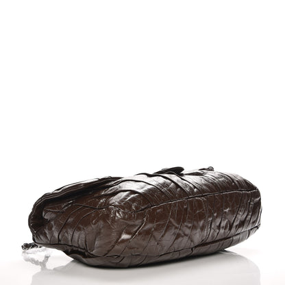 Chanel Glazed Calfskin Twisted Maxi Flap Brown 4 of 7