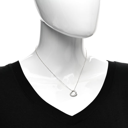 Tiffany Sterling Silver 16mm Elsa Peretti Open Heart Pendant Necklace 2 of 4
