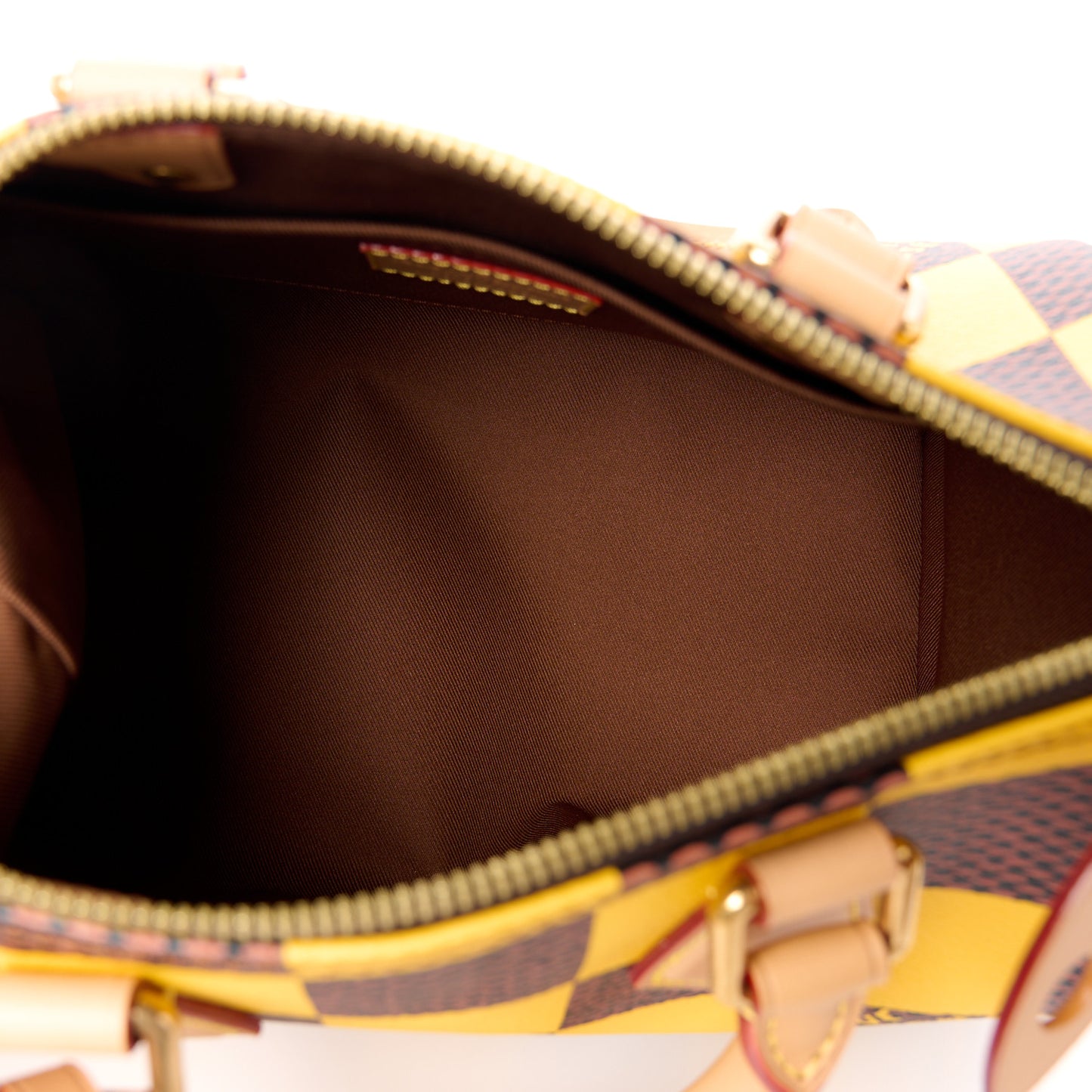 Damier Pop Speedy Bandouliere 25 Jaune Mat