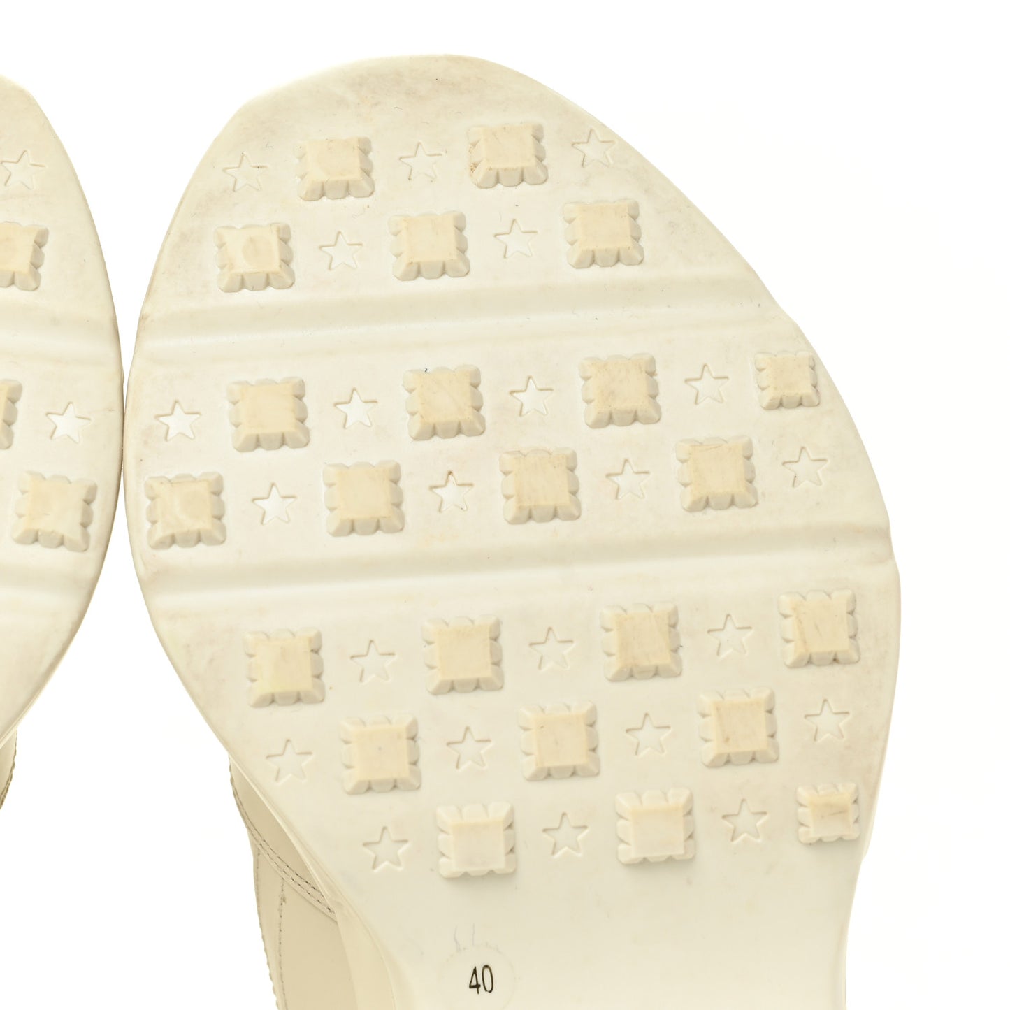 Calfskin Logo Womens Rhyton Sneakers 40 Ivory