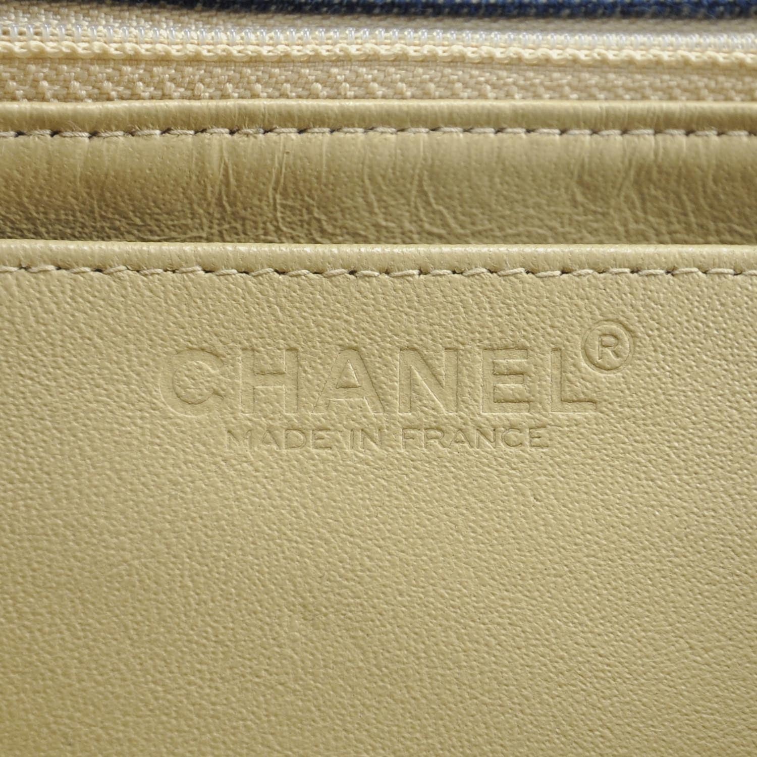 Chanel Denim Quilted Mademoiselle Top Handle Bag 7 of 8