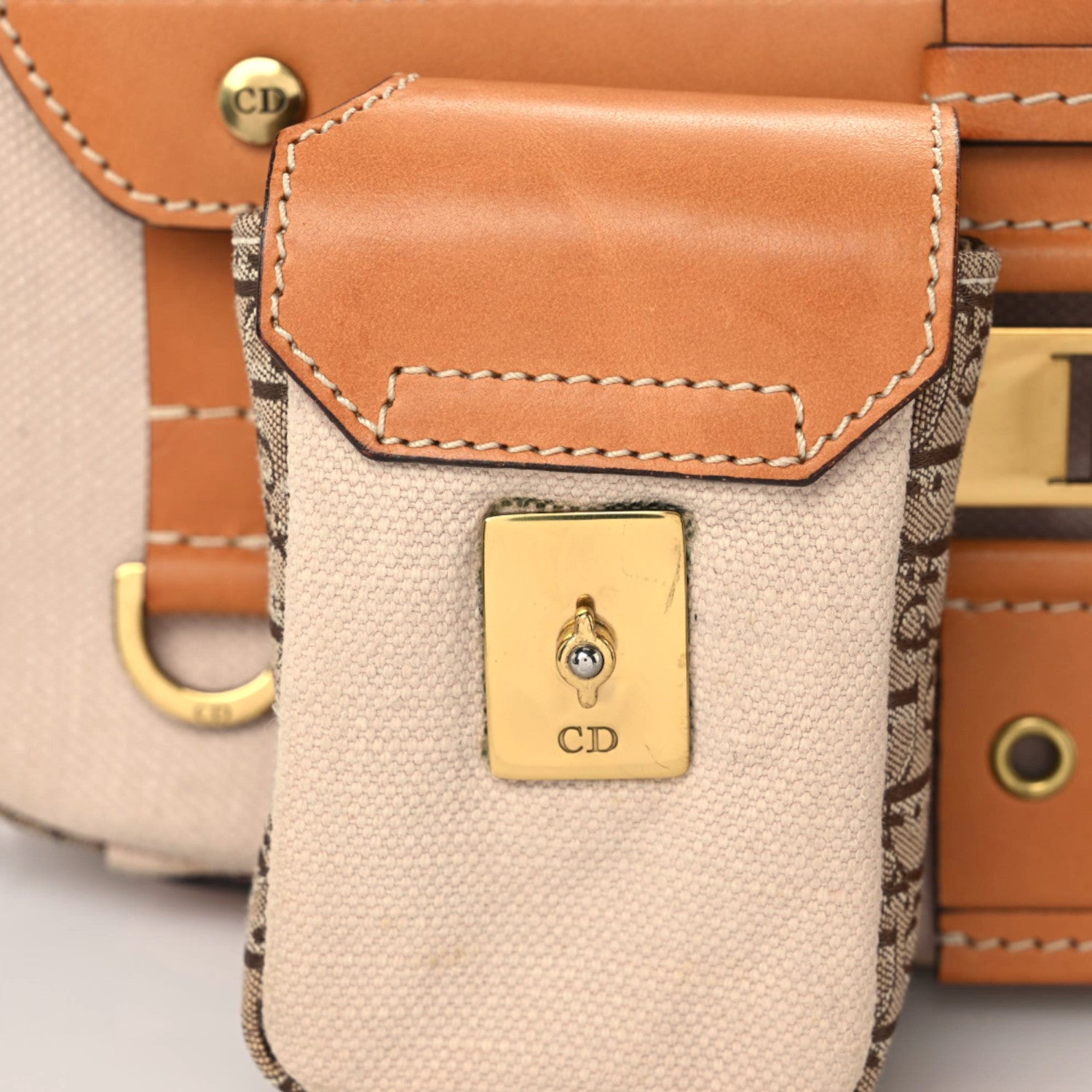 Christian Dior Canvas Calfskin Street Chic Shoulder Bag Pink 15 of 24