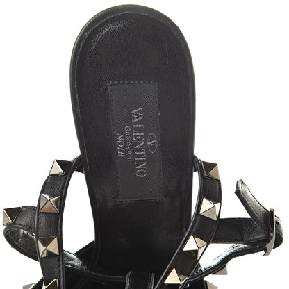Valentino Garavani Nappa Rockstud Ankle Strap Low Heel Pumps 35.5 Black 6 of 10