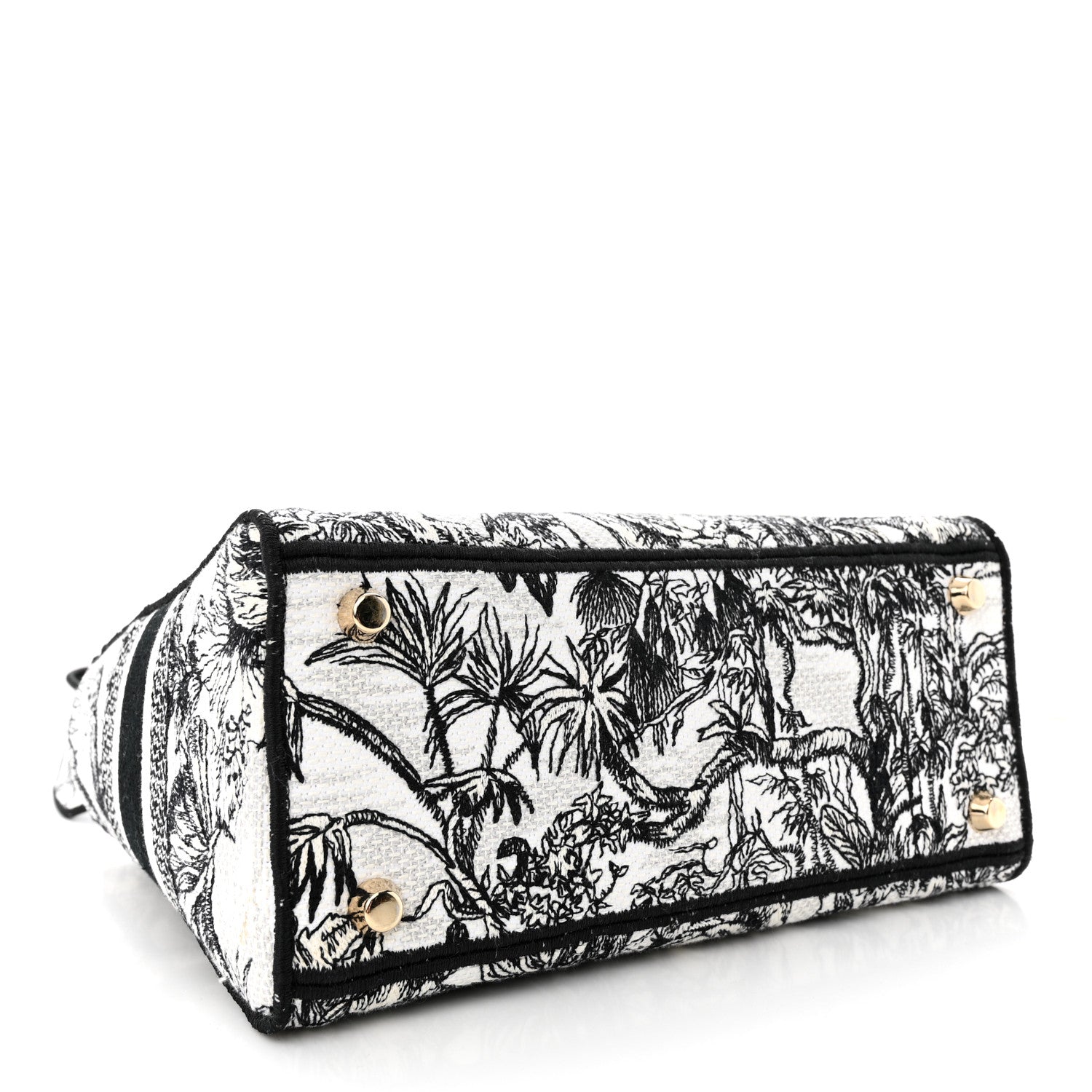 Christian Dior Toile de Jouy Voyage Embroidered Medium Lady D-Lite White Multicolor 4 of 11