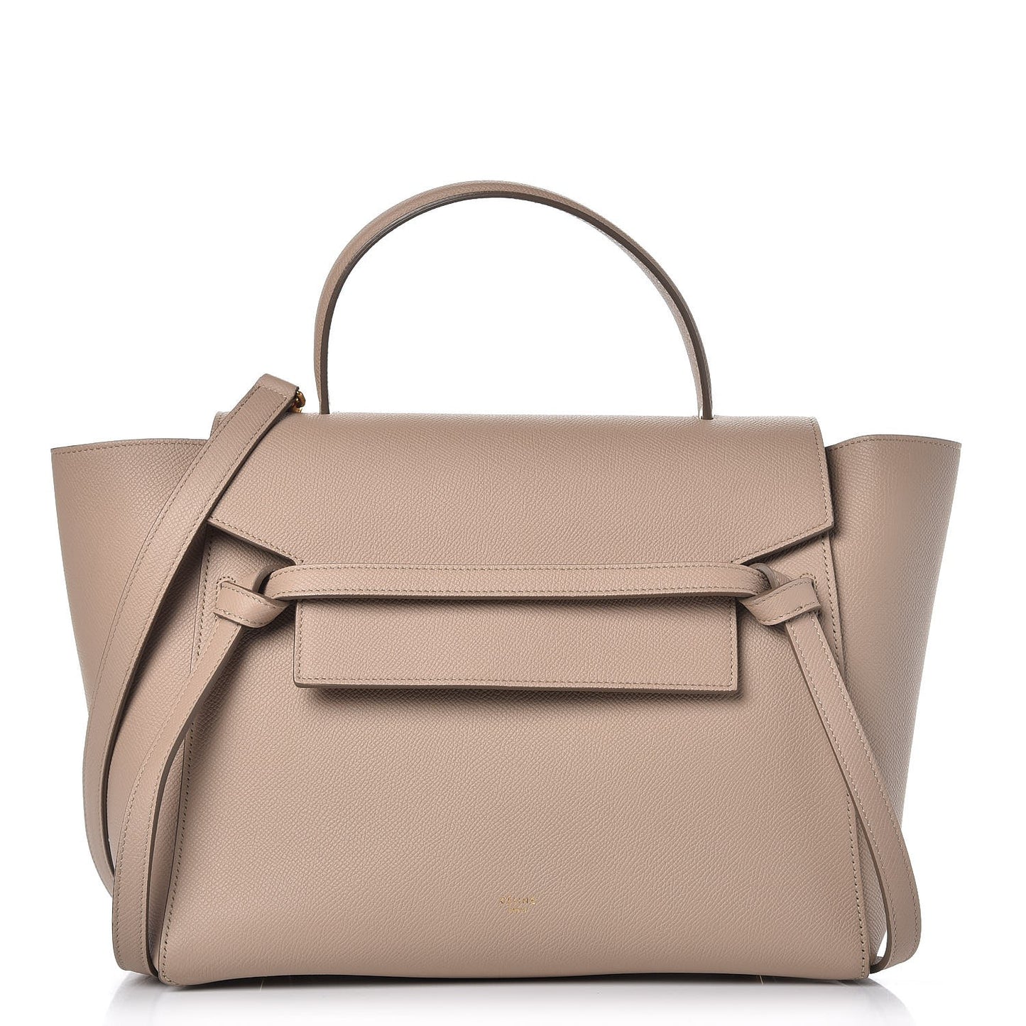 Grained Calfskin Mini Belt Bag Light Taupe